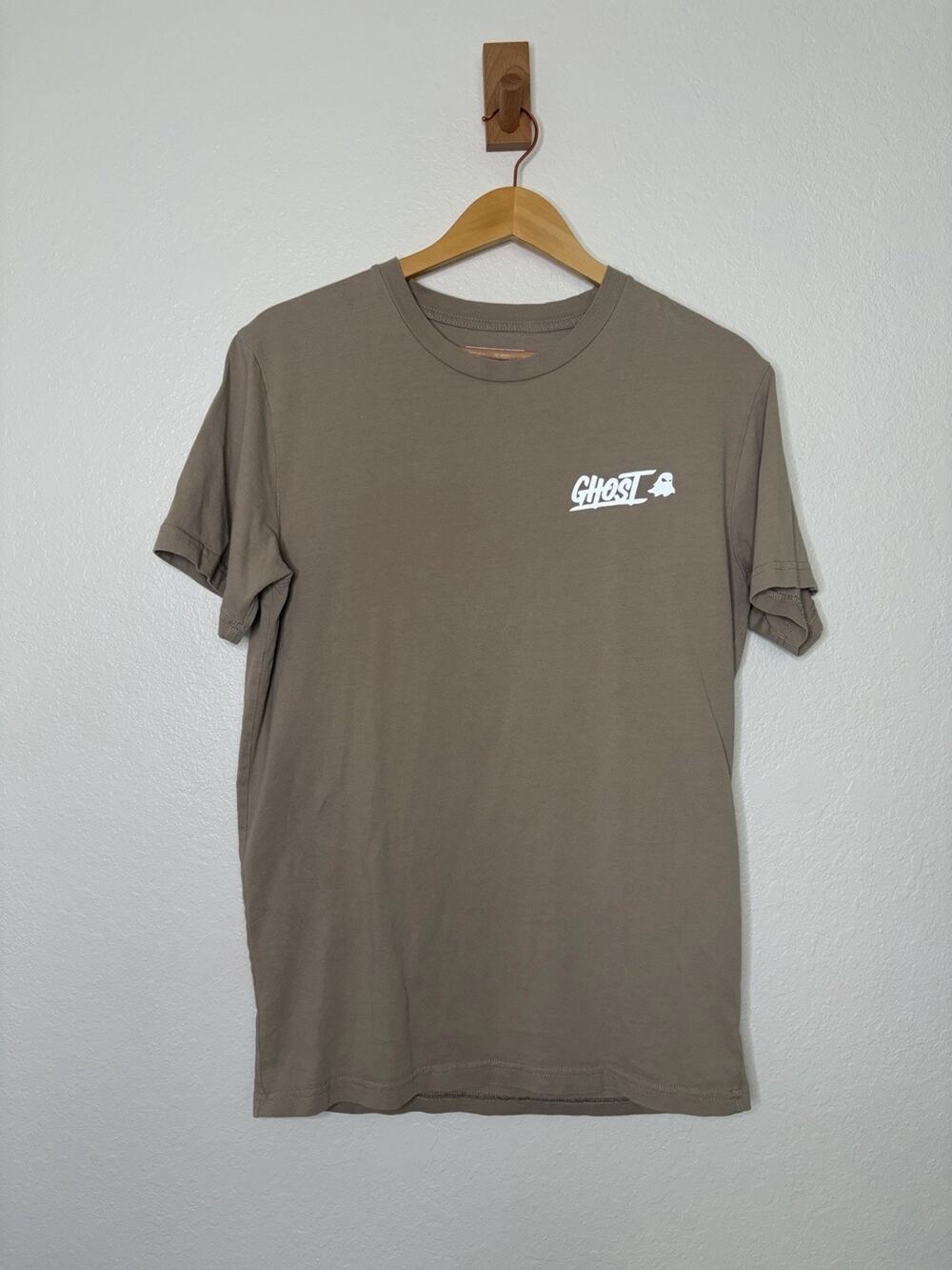 Ghost Lifestyle Logo Crewneck Tan T-Shirt Men's Size Medium